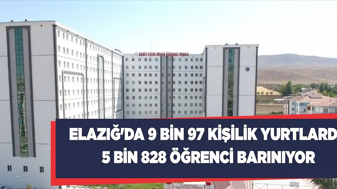 Elazığ'da 9 Bin 97 Kişilik Yurtlarda 5 Bin 828 Öğrenci Barınıyor