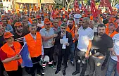 Elazığ'da işçiler eylem sürecini başlattı