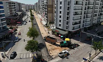 Başkan Şerifoğulları, yol yenileme çalışmalarını inceledi