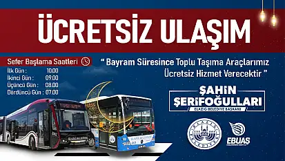 Elazığ'da toplu ulaşım, Kurban Bayramı'nda ücretsiz olacak