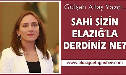 SAHİ SİZİN ELAZIĞ'LA DERDİNİZ NE?