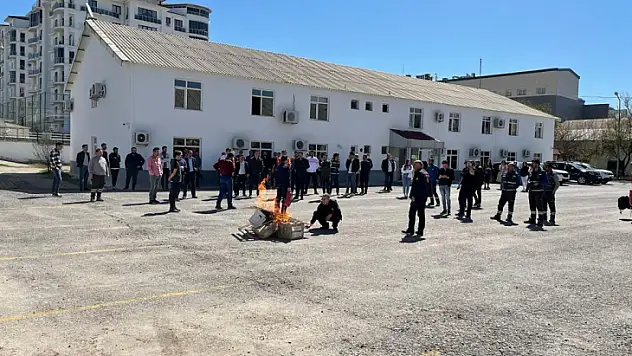 Fırat EDAŞ ekiplerine yangın tatbikatında tam not