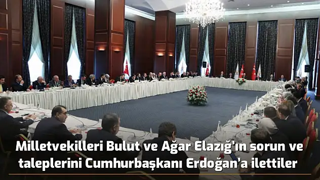 Milletvekilleri Bulut ve Ağar Elazığ'ın sorun ve taleplerini Cumhurbaşkanı Erdoğan'a ilettiler