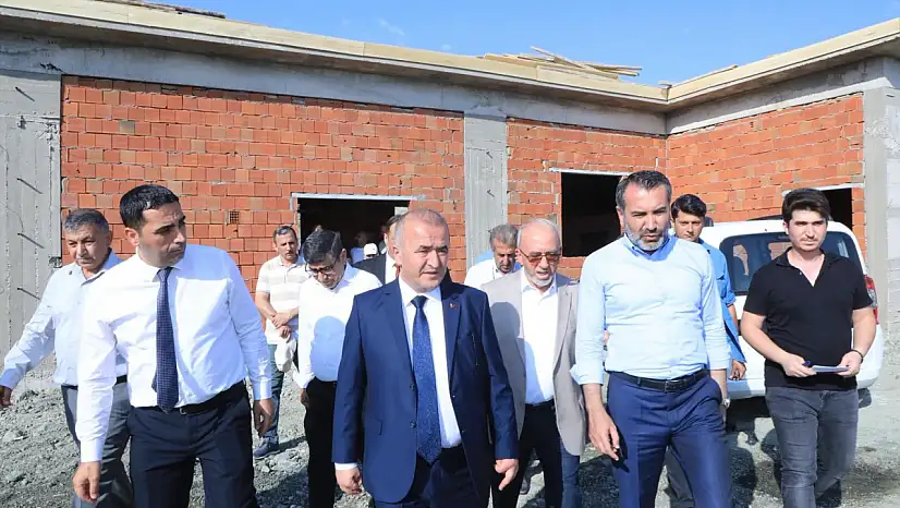 Vali Hatipoğlu HÜTTMER inşaat alanında incelemelerde bulunuldu