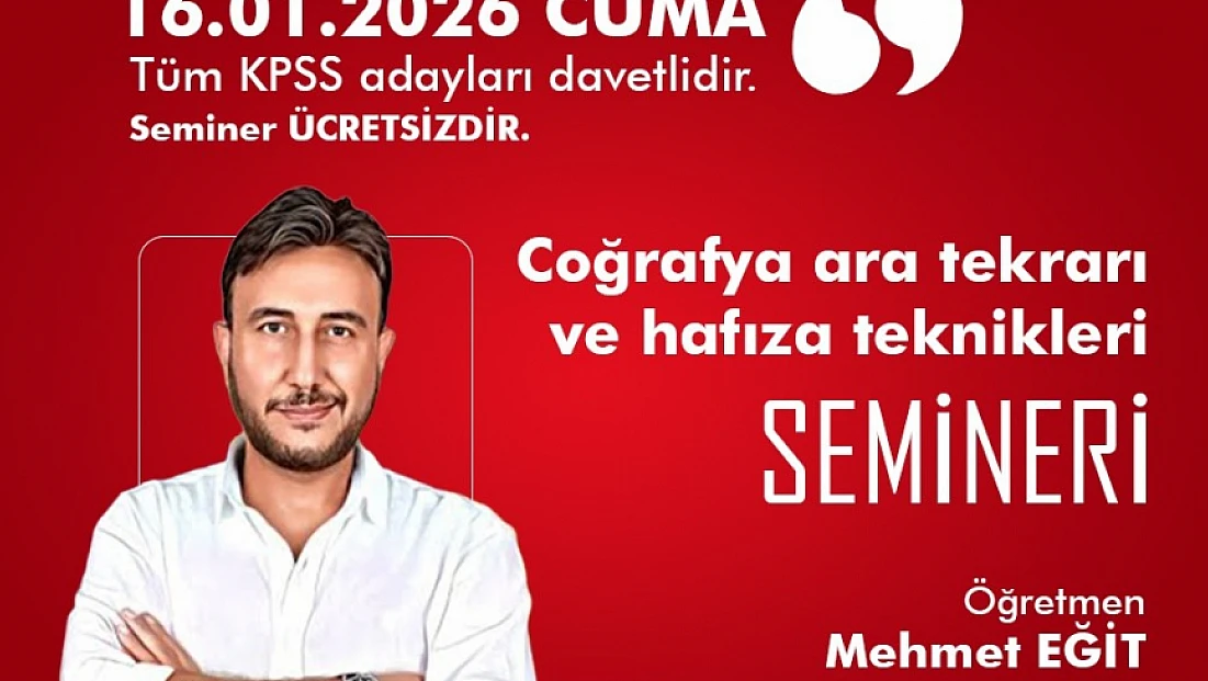 Elazığ Belediyesi’nden hafıza teknikleri semineri