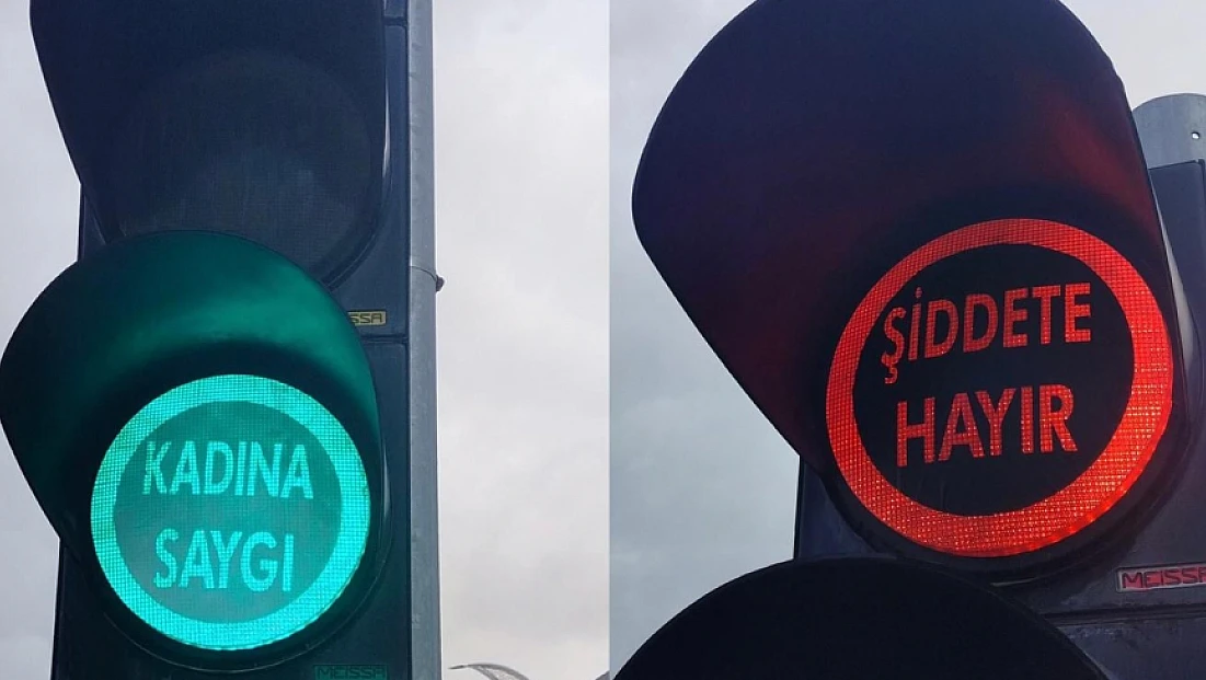 Elazığ’da trafik ışıklarında anlamlı mesaj!