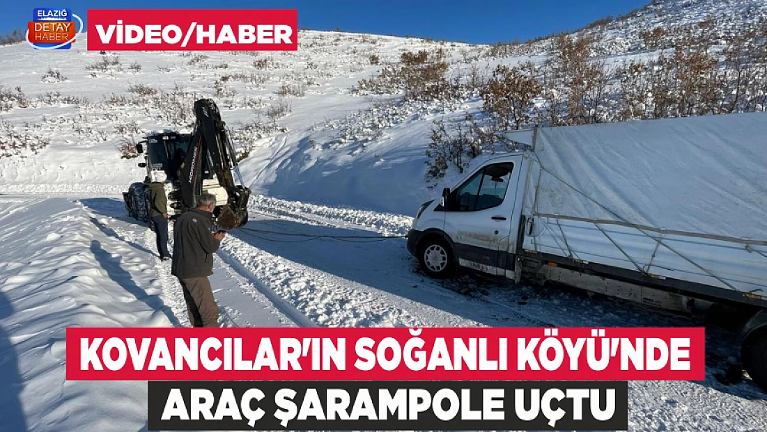 Kovancılar’ın Soğanlı Köyü’nde hayvan taşıma aracı devrildi