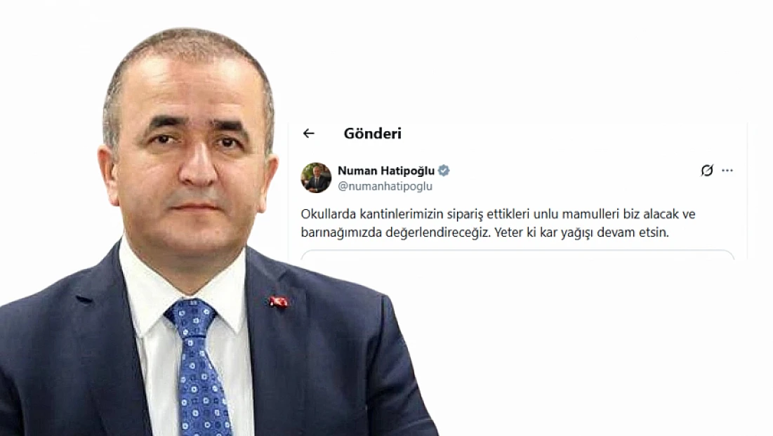 Vali Hatipoğlu: Yeter ki kar yağsın, kantincileri mağdur etmeyeceğiz