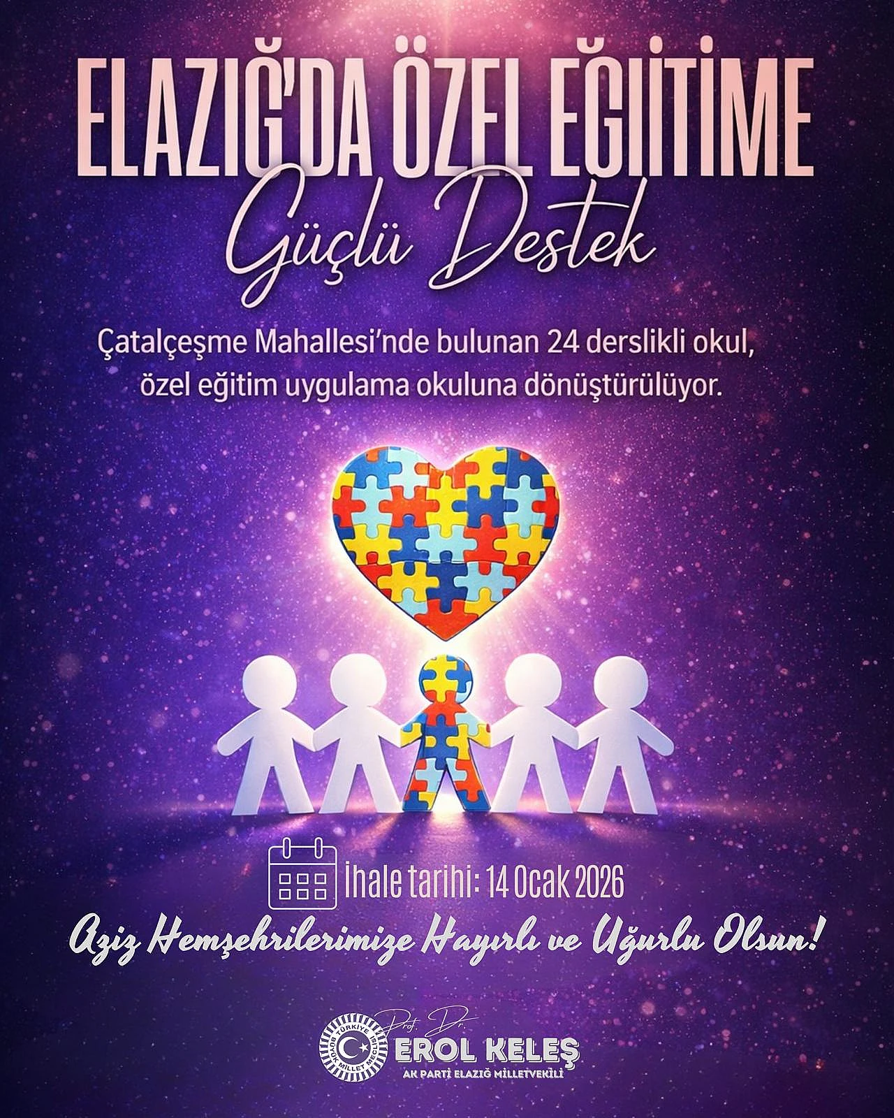 Keleş: Elazığ'da yeni bir eğitim yuvası kazandırıyoruz