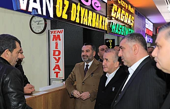 Vali Hatipoğlu ile Başkan Şerifoğulları'ndan terminal esnafına ziyaret