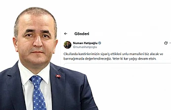 Vali Hatipoğlu: Yeter ki kar yağsın, kantincileri mağdur etmeyeceğiz