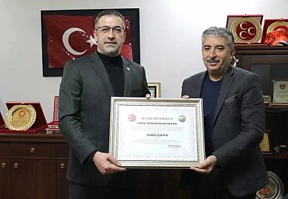 Işıkver'e 'Fahri Hemşehrilik' beratı