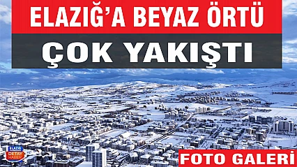 Elazığ'a beyaz örtü çok yakıştı