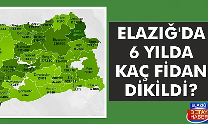 ELAZIĞ'DA 6 YILDA KAÇ FİDAN DİKİLDİ?