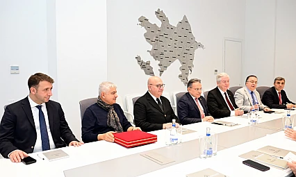 Elazığ heyetinden Azerbaycan Kültür Bakan Yardımcısı Adil Kerimli'ye ziyaret