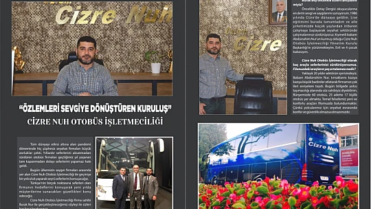 Özlemleri sevgiye dönüştüren kuruluş, Cizre Nuh Otobüs İşletmeciliği