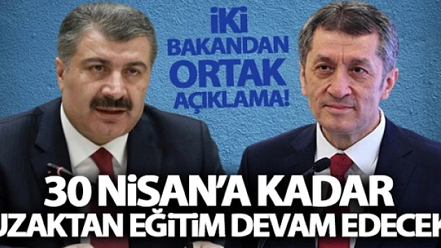 Uzaktan Eğitim 30 Nisan'a Kadar Uzadı