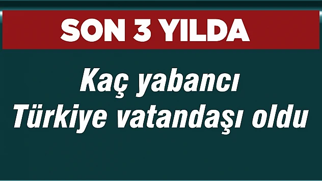 Son 3 yıl içinde kaç yabancı Türkiye vatandaşı oldu!