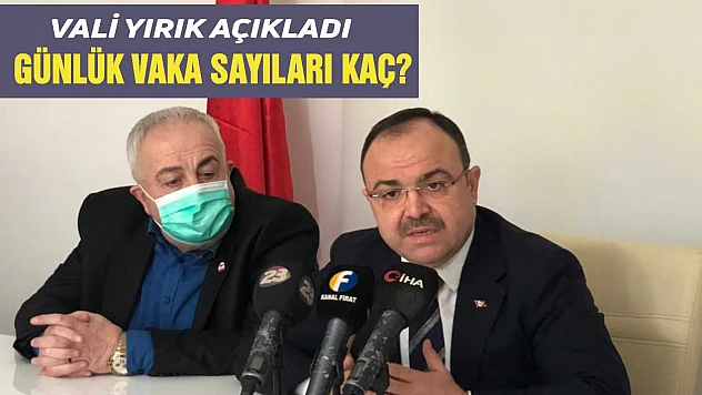Elazığ'da günlük vaka sayısı kaç?