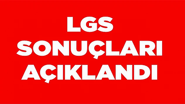 LGS sonuçları açıklandı