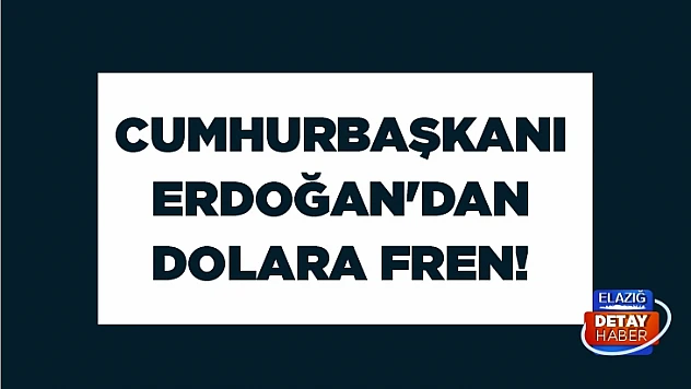 Cumhurbaşkanı Erdoğan'dan dolara fren!