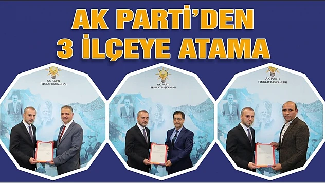 3 İlçe Başkanı Atandı