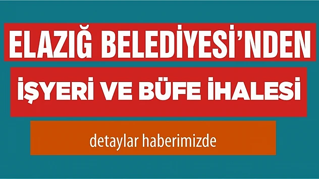 Belediyeden Büfe ve İşyeri İhalesi