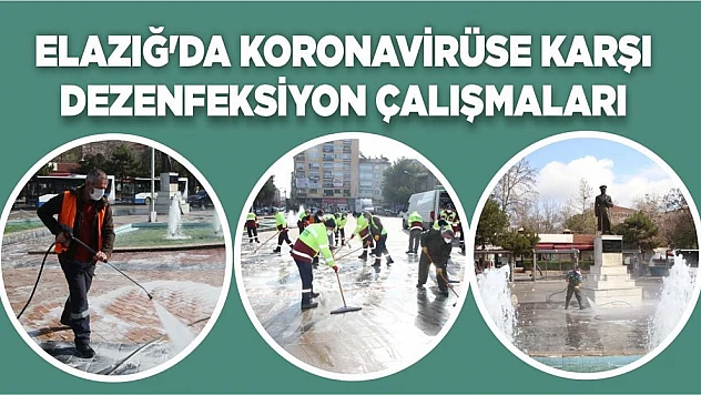 Elazığ'da Koronavirüse Karşı Dezenfeksiyon Çalışmaları