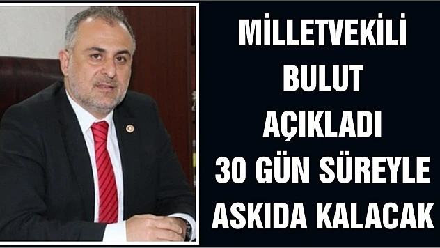 Bulut '30 Gün Süreyle Askıda Kalacak'