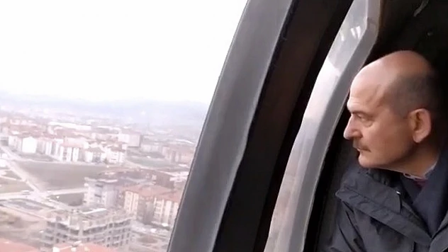 Bakan Soylu, Depremden Zarar Gören Yerleri Havadan İnceledi