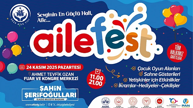 Elazığ Belediyesi'nden 'Aile Festivali'
