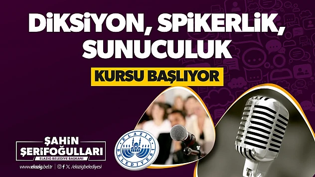 Elazığ Belediyesi'nden diksiyon kursu