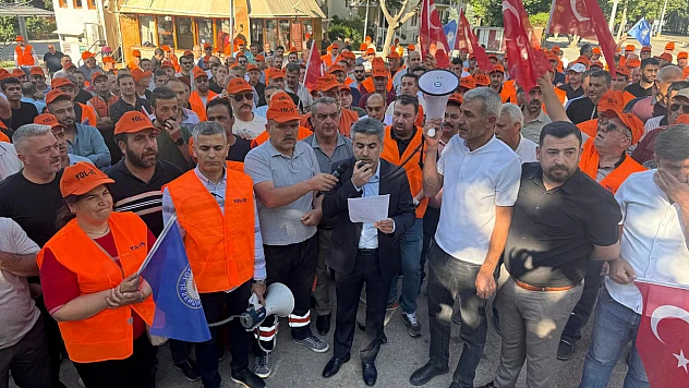 Elazığ'da işçiler eylem sürecini başlattı