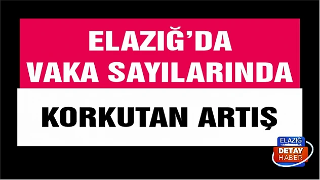 Elazığ'da vaka sayılarında korkutan artış!
