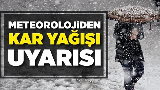 Meteorolojiden Kar Uyarısı