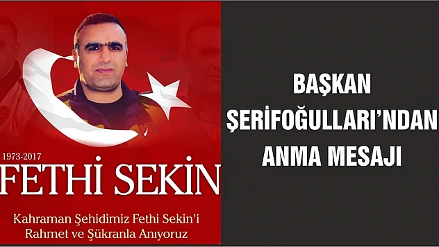 Başkan Şerifoğulları'ndan Şehit Fethi Sekin Anma Mesajı