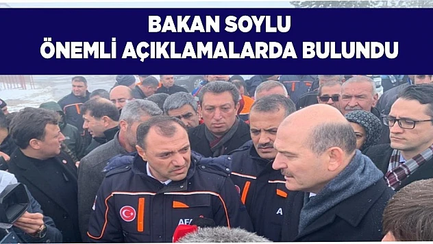 Bakan Soylu Depremle İlgili Önemli Açıklamalarda Bulundu​​​​​​​