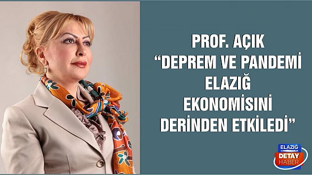 Prof Açık 'Deprem ve Pandemi Elaziğ Ekonomisini Derinden Etkiledi'