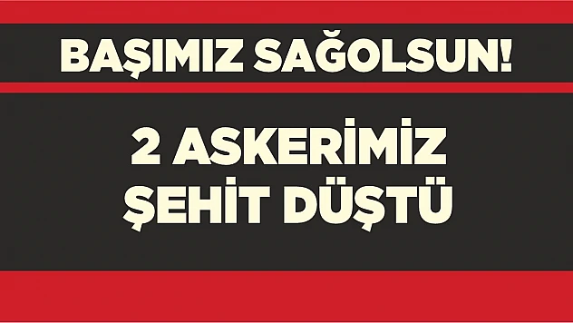 2 askerimiz şehit oldu