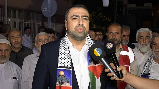 Gazze Mitingine katılmak üzere İstanbul'a hareket ettiler