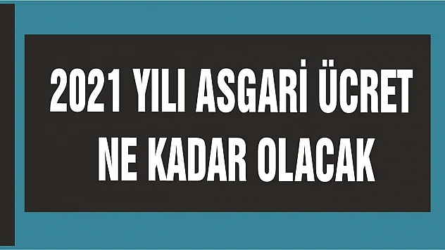 2021 yılında asgari ücret zammı ne kadar olacak!
