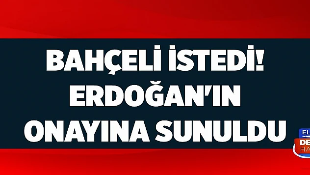 Erdoğan'ın onayına sunuldu