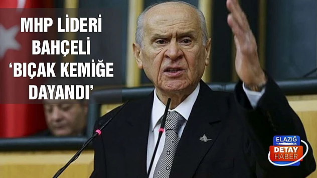MHP lideri Bahçeli 'Bıçak kemiğe dayandı'