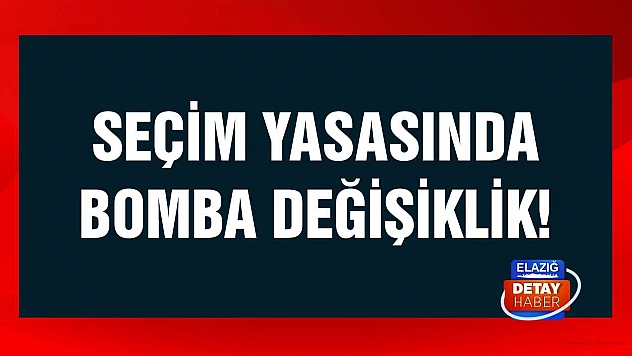Seçim yasasında bomba değişiklik!