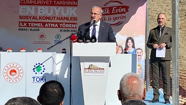 Keban'da 88 Konutun temel atma töreni gerçekleştiriliyor