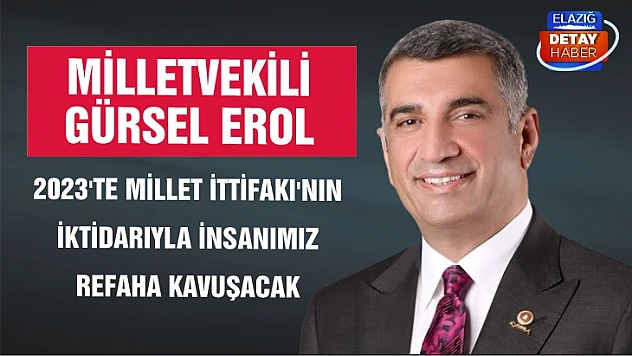 Milletvekili Erol: 2023'te Millet İttifakı'nın iktidarıyla insanımız refaha kavuşacak