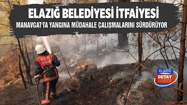 Elazığ itfaiyesi Manavgat'ta yangına müdahale çalışmalarını sürdürüyor