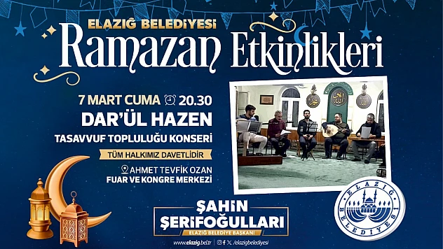 Ramazan Etkinliklerinde Dar'ül Hazen Ekibi sahne alacak