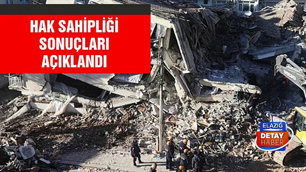 Hak Sahipliği Sonuçları Açıklandı