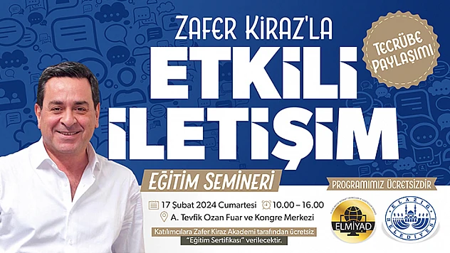 Ünlü sunucu Zafer Kiraz, Elazığ'da seminer verecek